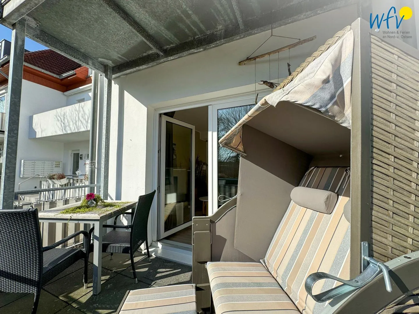 Haus Bahnhofstraße 11a Ferienwohnung 7 Wangerooge - Balkon