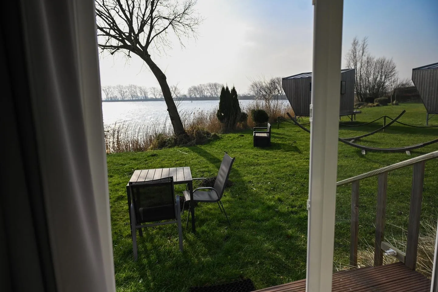 Ferienpark Süderstapel - Eidernest 1 Hundefreundlich Eider - Gartenblick