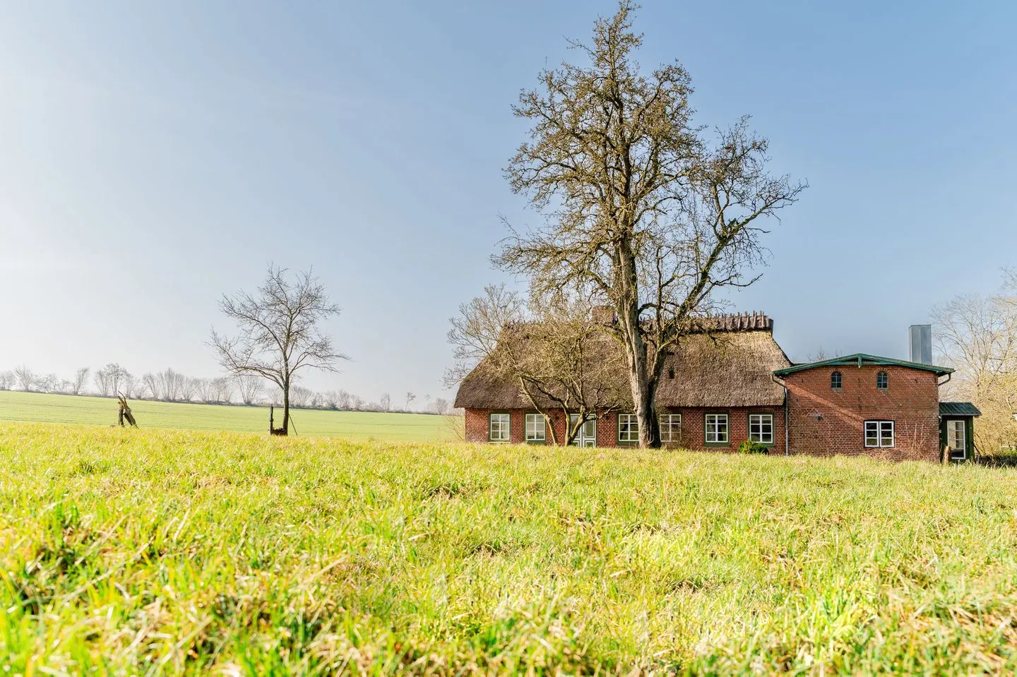 Ferienwohnung Hanna im Reethus Mühlenlund Steinbergkirche - Hauptansicht