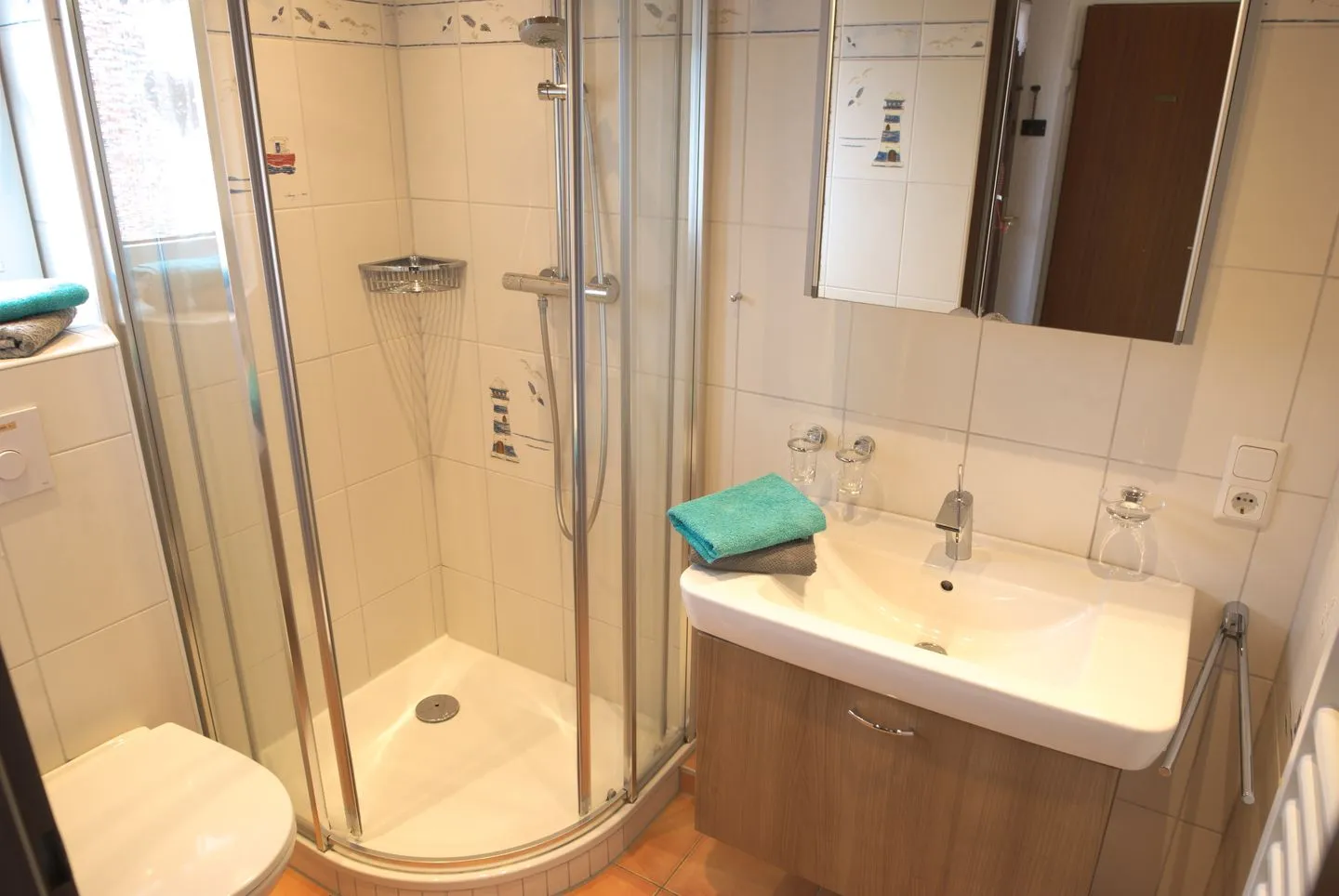 Ferienwohnung Strandnest Norddeich - Badezimmer