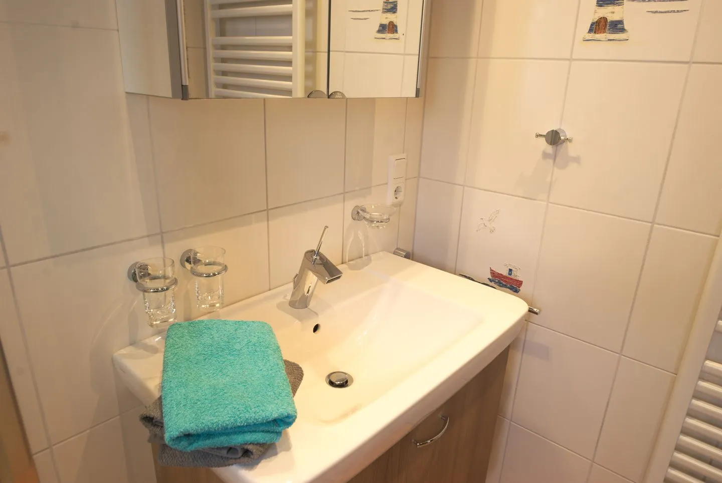 Ferienwohnung Strandnest Norddeich - Badezimmer