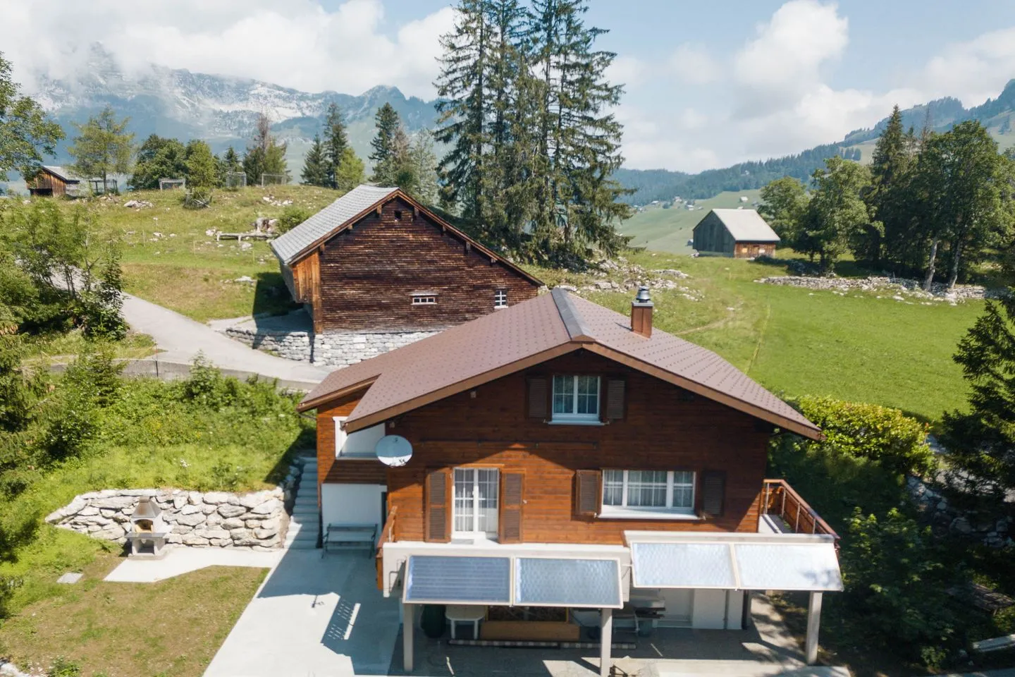 Chalet Chapfwald Arvenbüel - Vogelperspektive