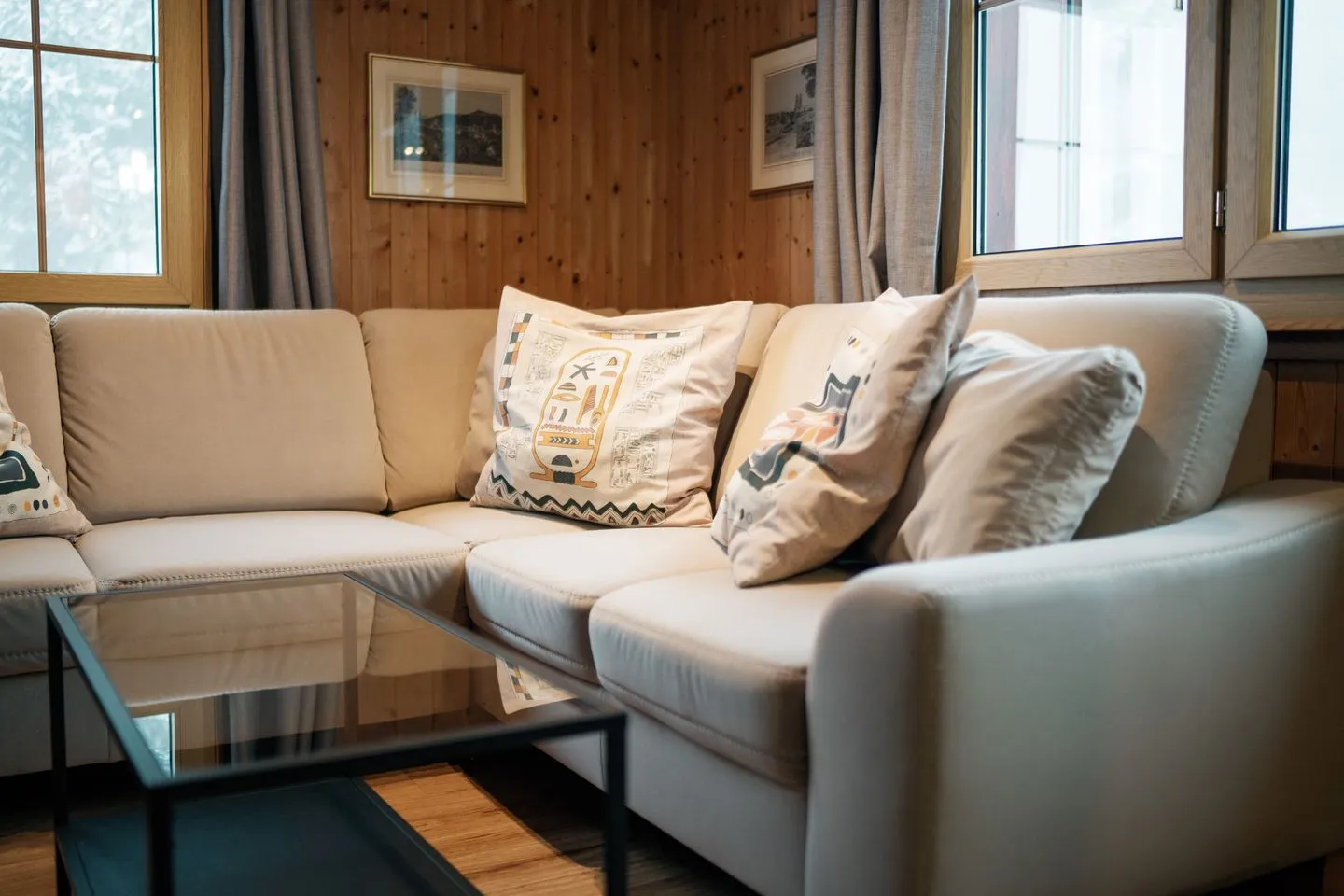 Chalet Chapfwald Arvenbüel - Wohnzimmer