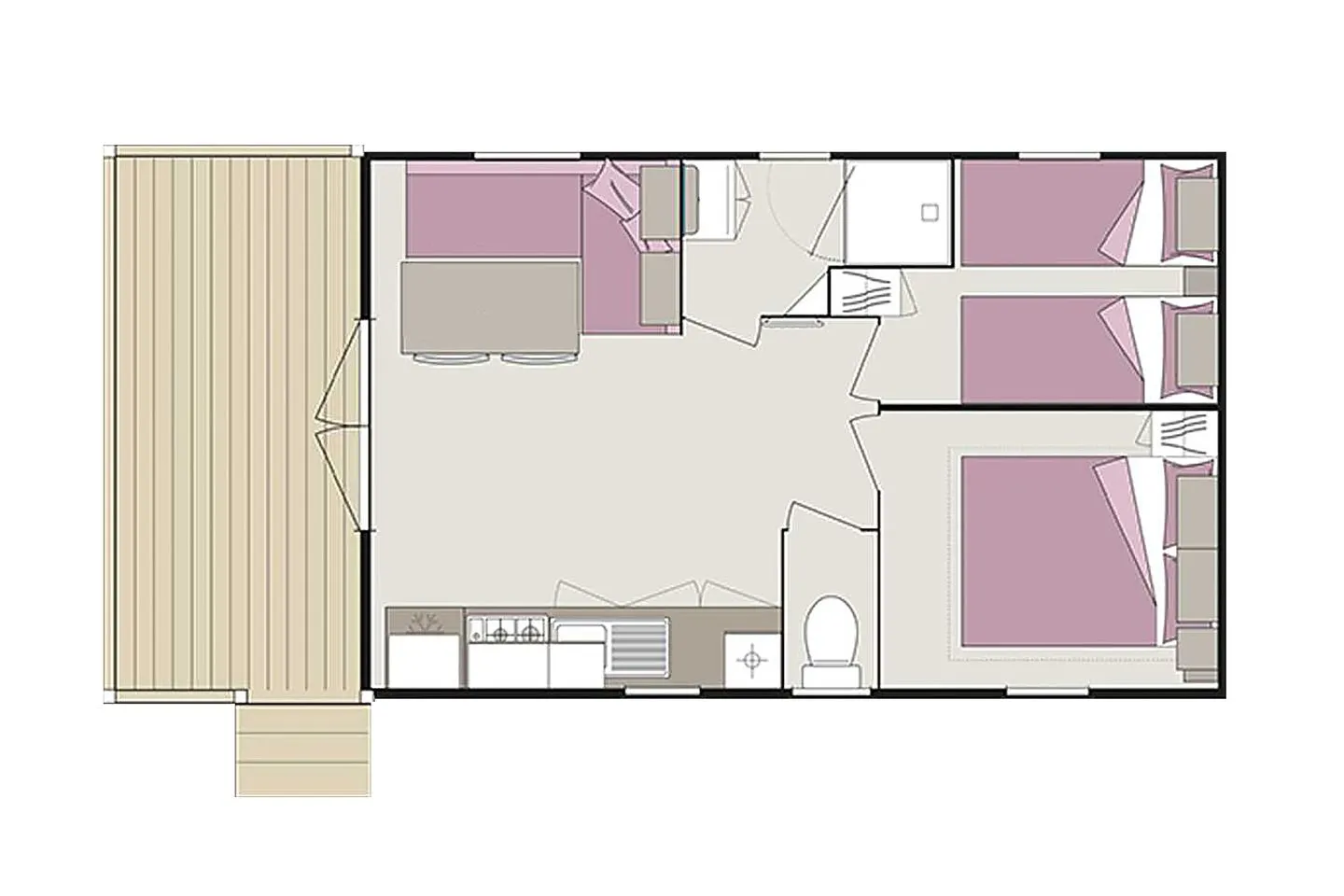 Ferienpark Süderstapel - Eiderlodge 2 Hundefreundlich Eider - Grundriss