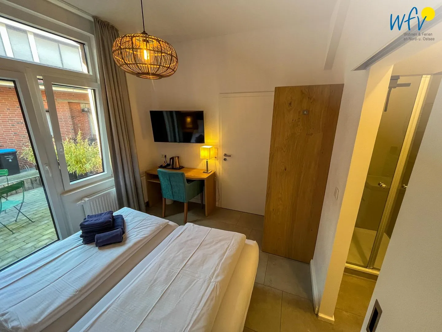 Haus Antina Zimmer 1 Borkum - Schlafzimmer