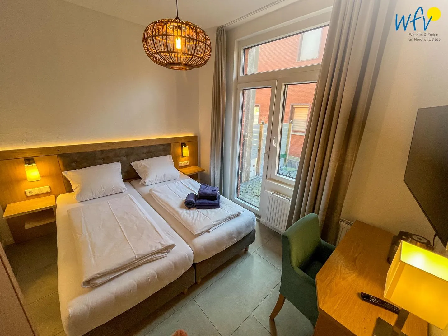 Haus Antina Zimmer 1 Borkum - Schlafzimmer