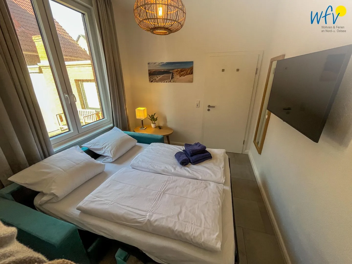 Haus Antina Zimmer 1 Borkum - Wohnzimmer