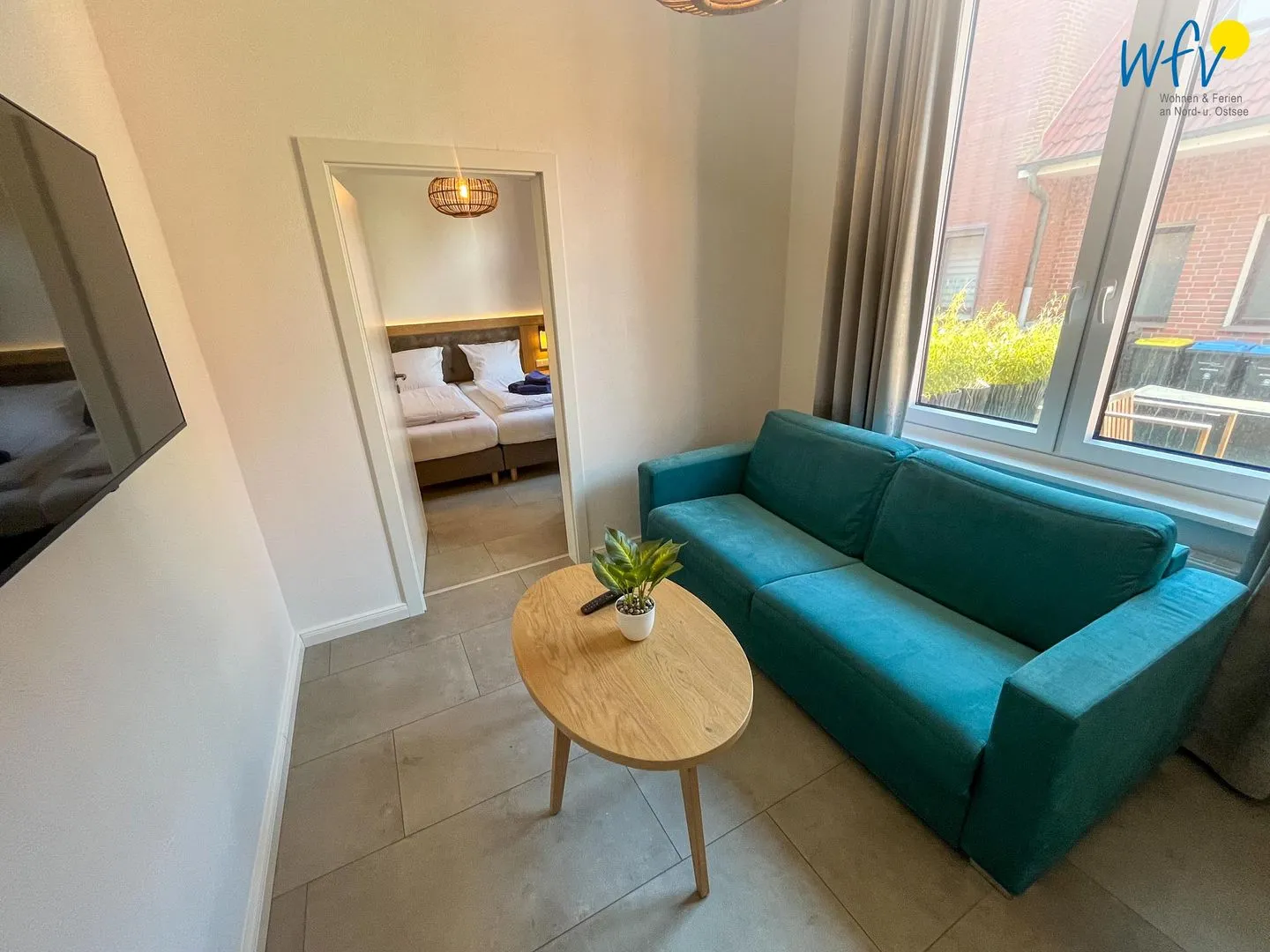 Haus Antina Zimmer 1 Borkum - Wohnzimmer