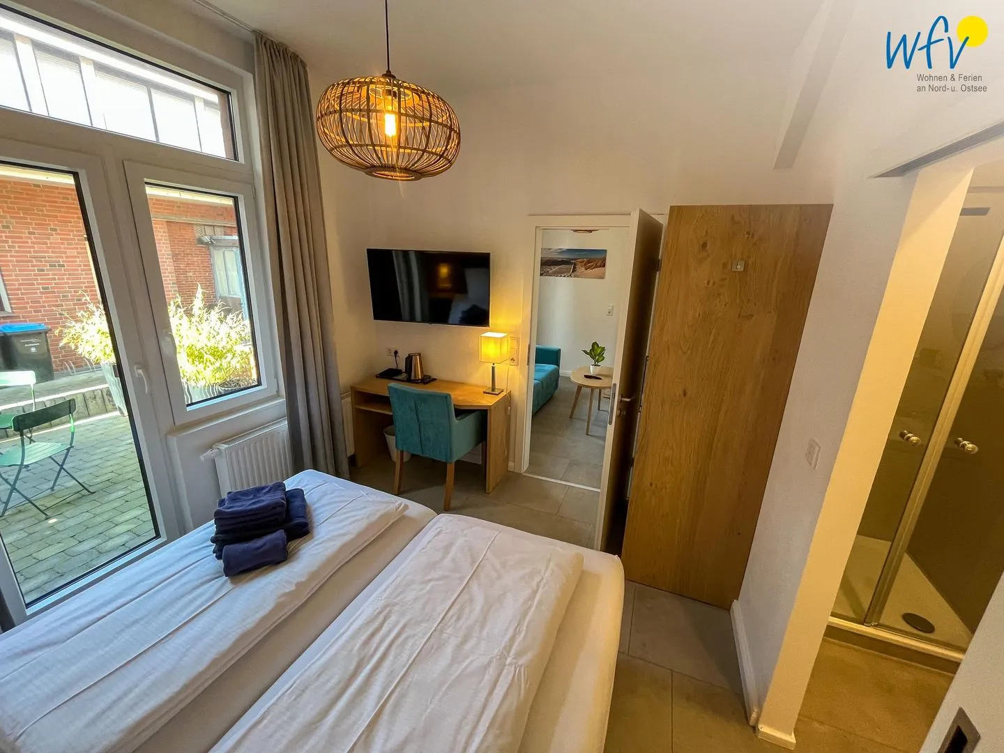 Haus Antina Zimmer 1 Borkum - Schlafzimmer