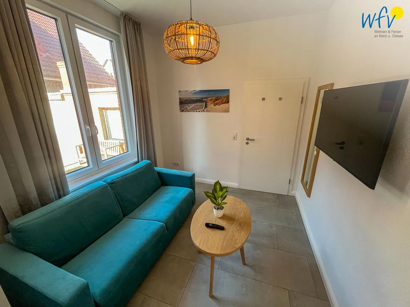 Haus Antina Zimmer 1 Borkum - Wohnzimmer