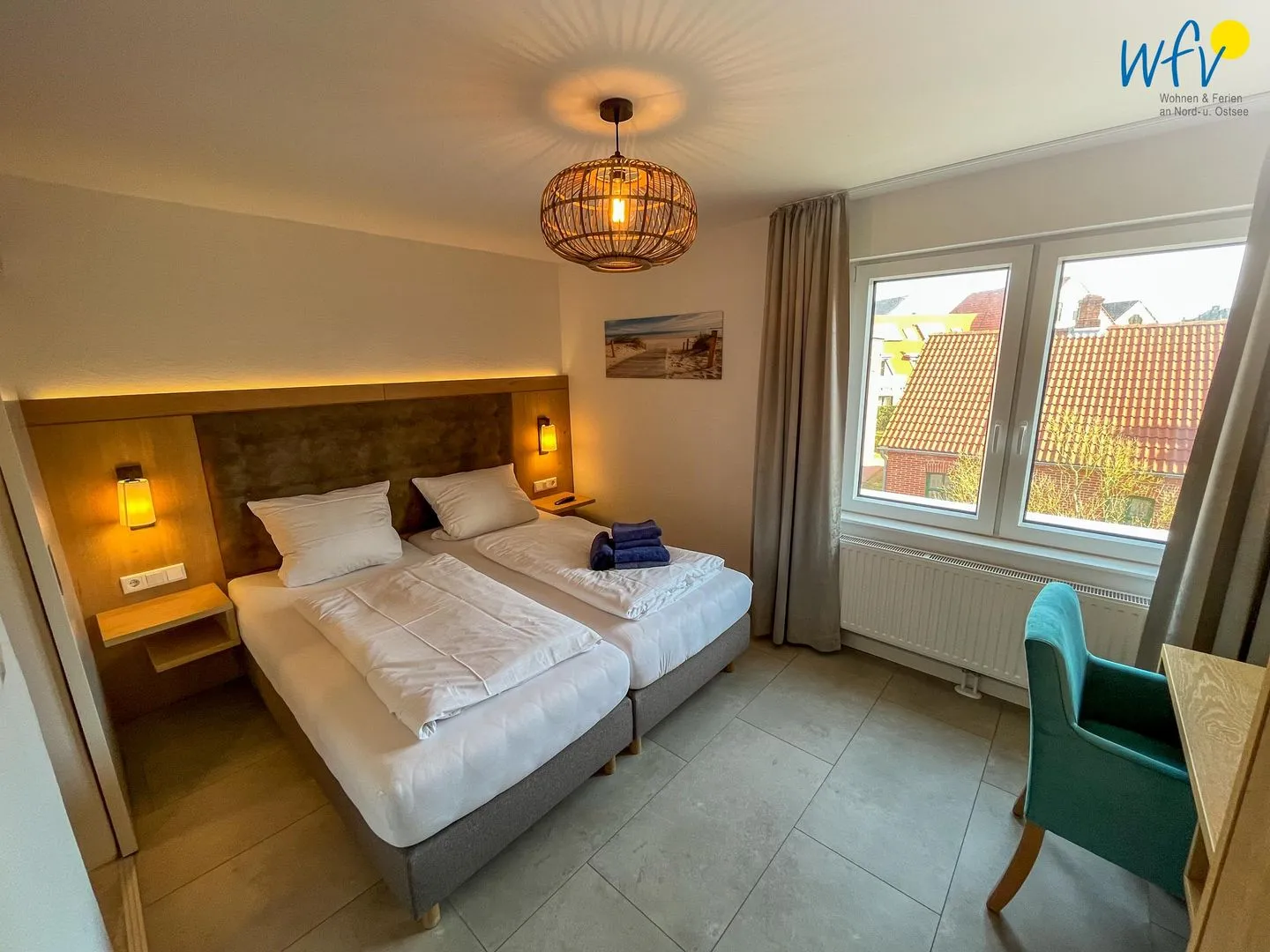 Haus Antina Zimmer 4 Borkum - Schlafzimmer