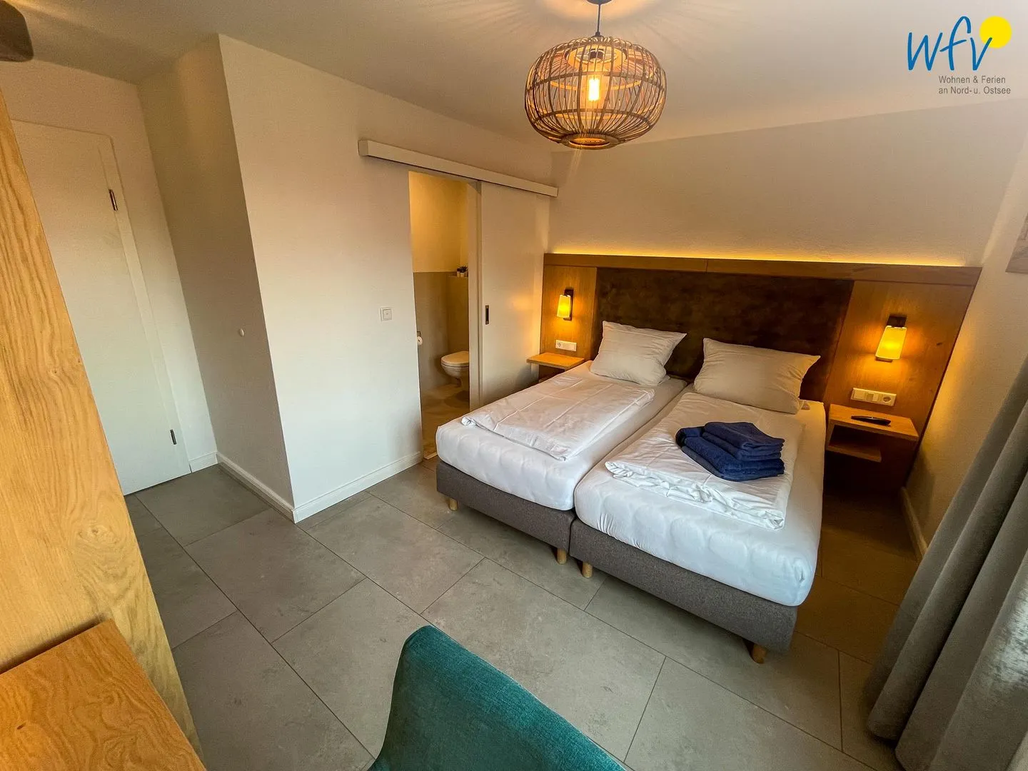 Haus Antina Zimmer 4 Borkum - Schlafzimmer