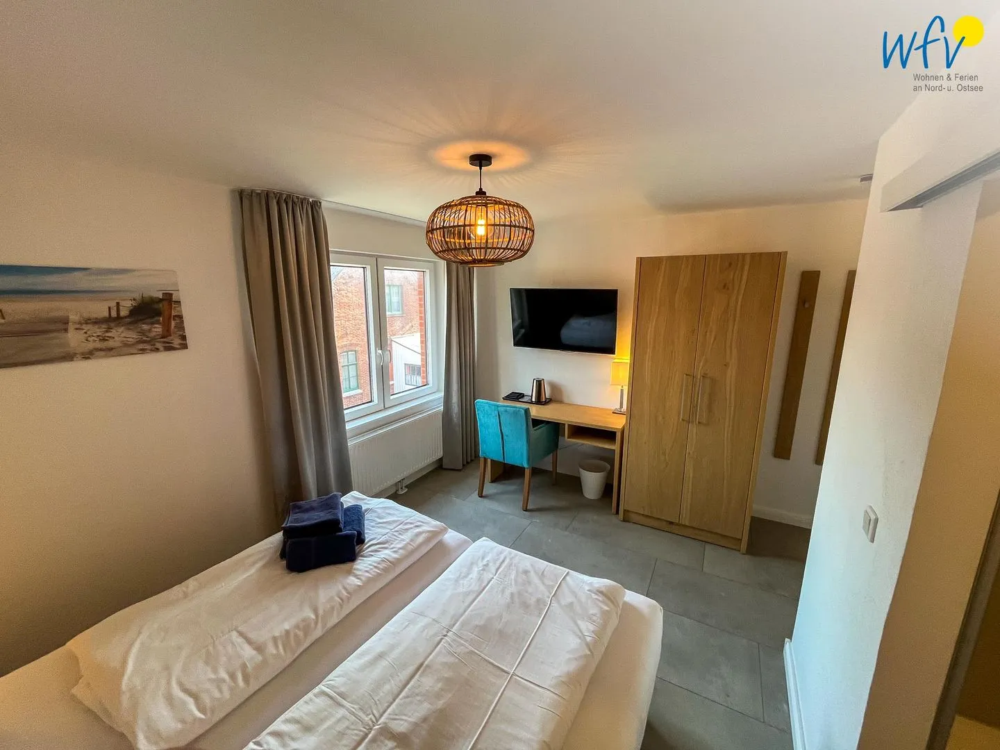 Haus Antina Zimmer 4 Borkum - Schlafzimmer