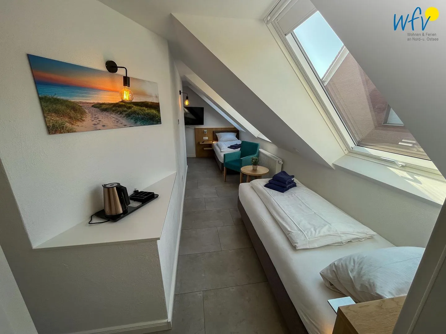 Haus Antina Zimmer 6 Borkum - Schlafzimmer