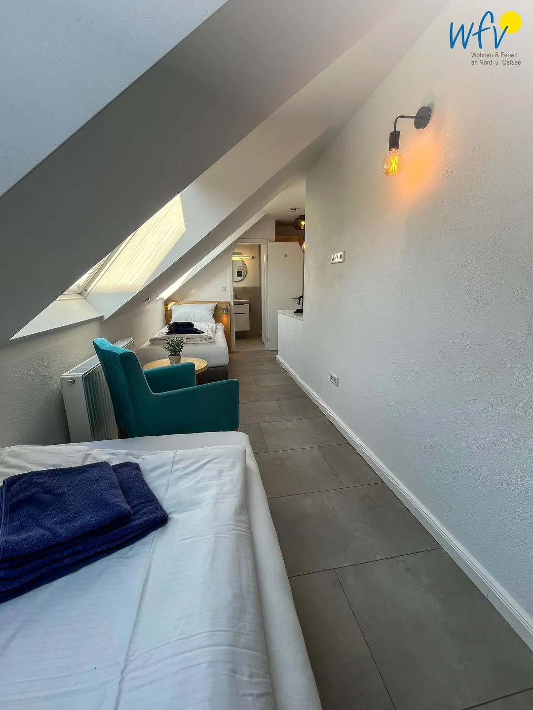 Haus Antina Zimmer 6 Borkum - Schlafzimmer