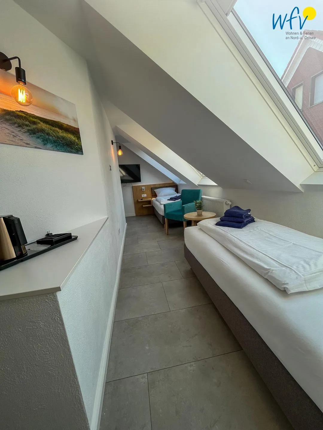 Haus Antina Zimmer 6 Borkum - Schlafzimmer