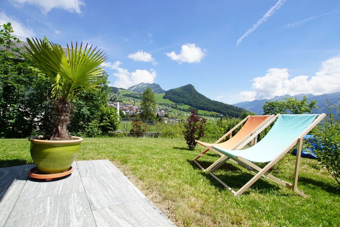 Apartment Bijou am Bach Amden - Terrasse