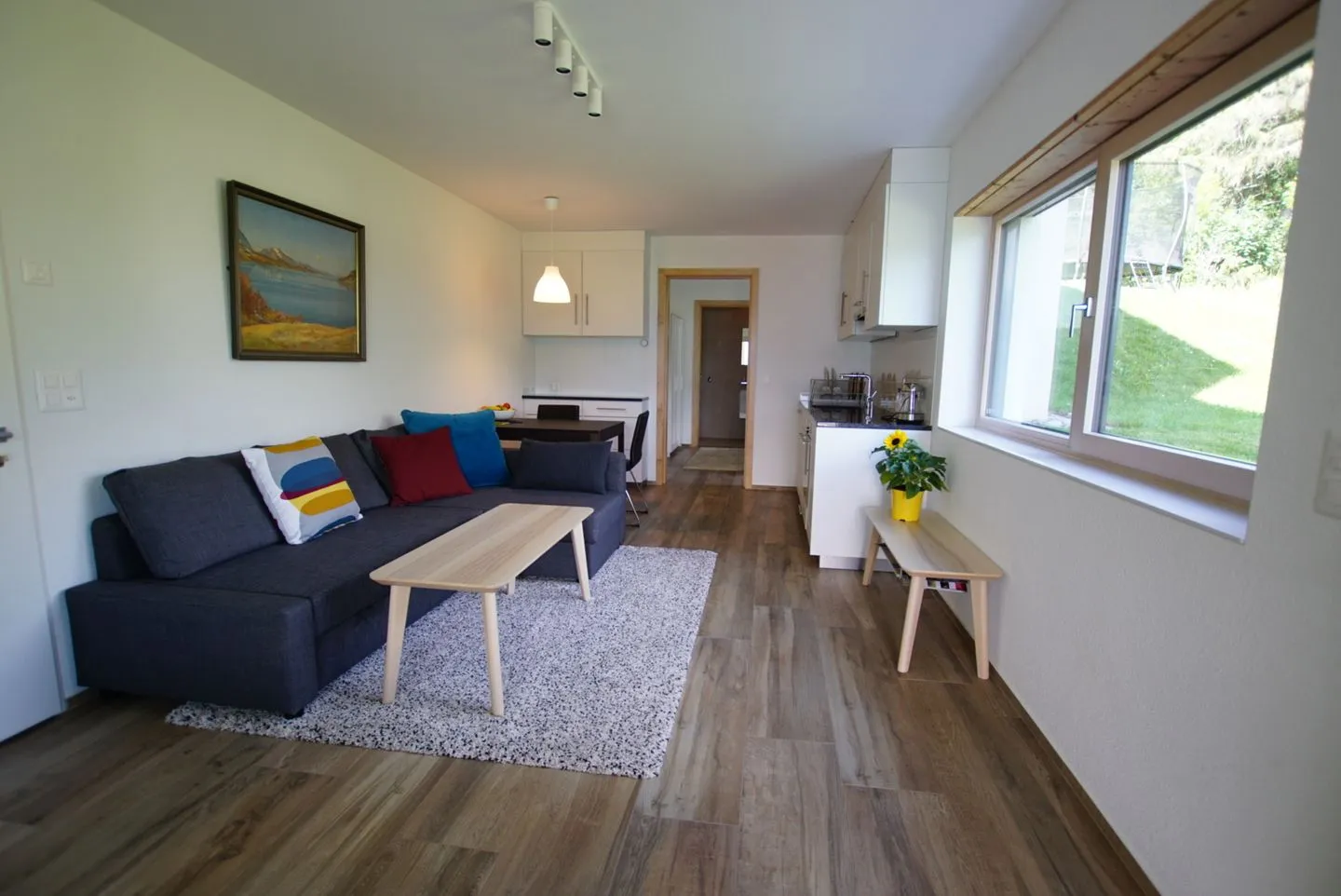 Apartment Bijou am Bach Amden - Wohnzimmer
