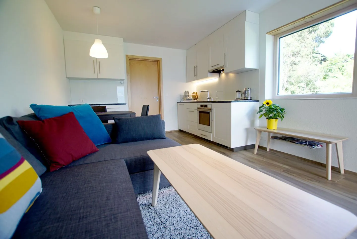 Apartment Bijou am Bach Amden - Wohnzimmer