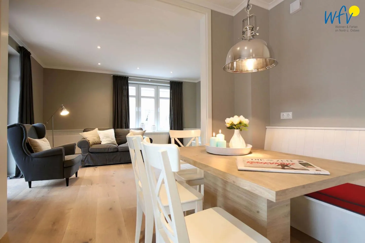 Ferienhaus Charlotte 48 Feriendoppelwohnung Charlotte Wangerooge - Wohnzimmer