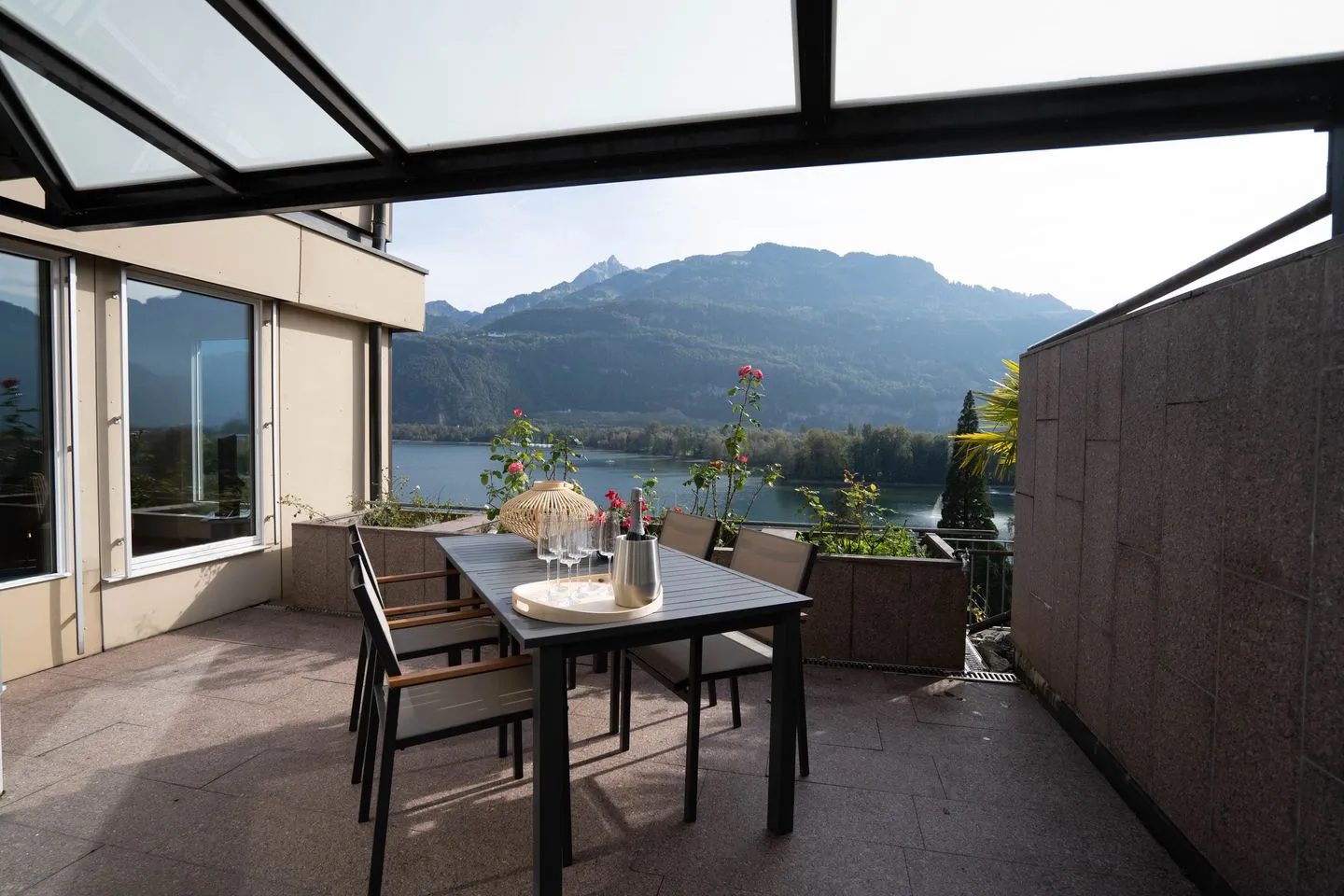 Apartment Mariahalden Weesen - Balkon