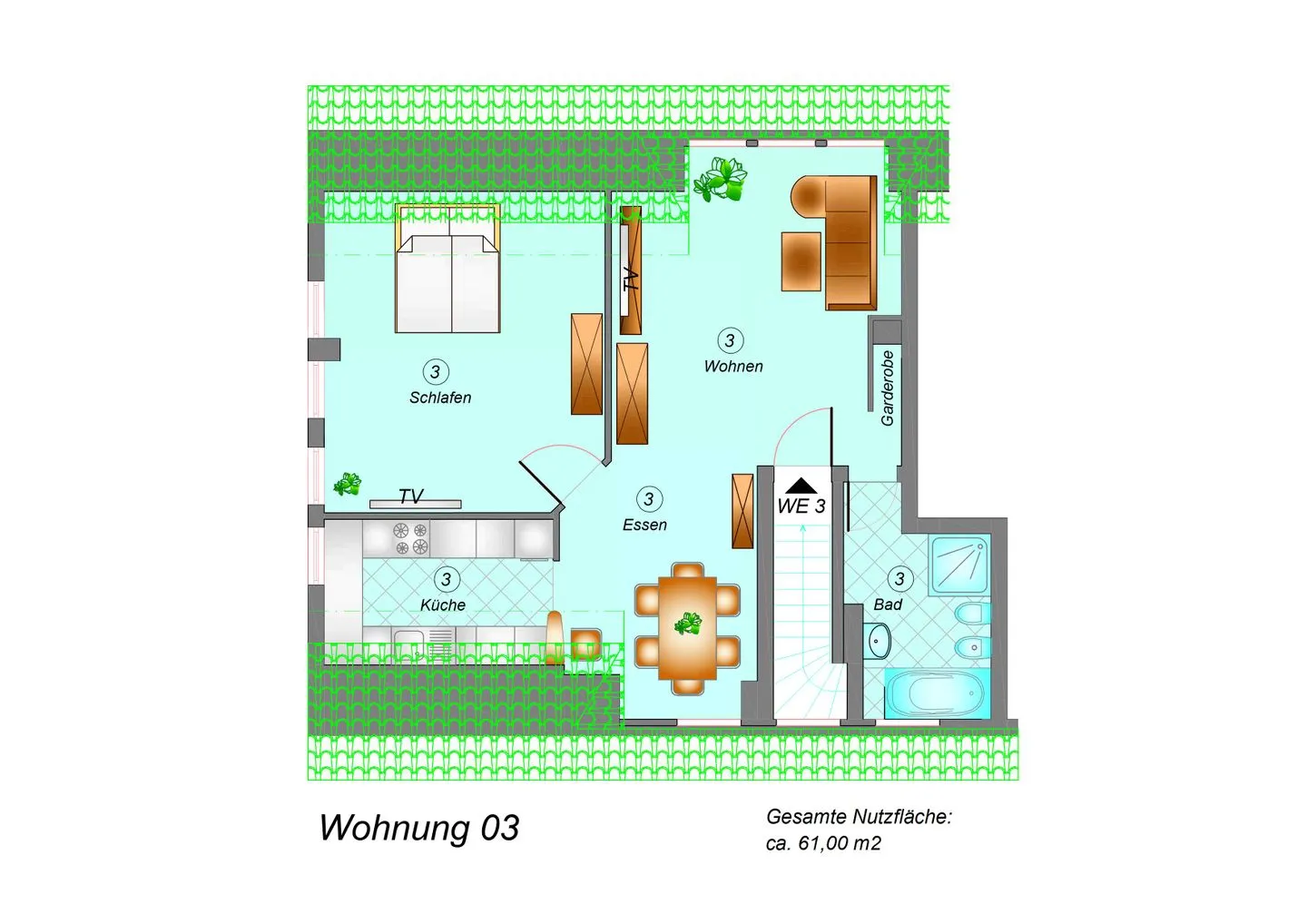 Gager, Wohnung 3 Gager -