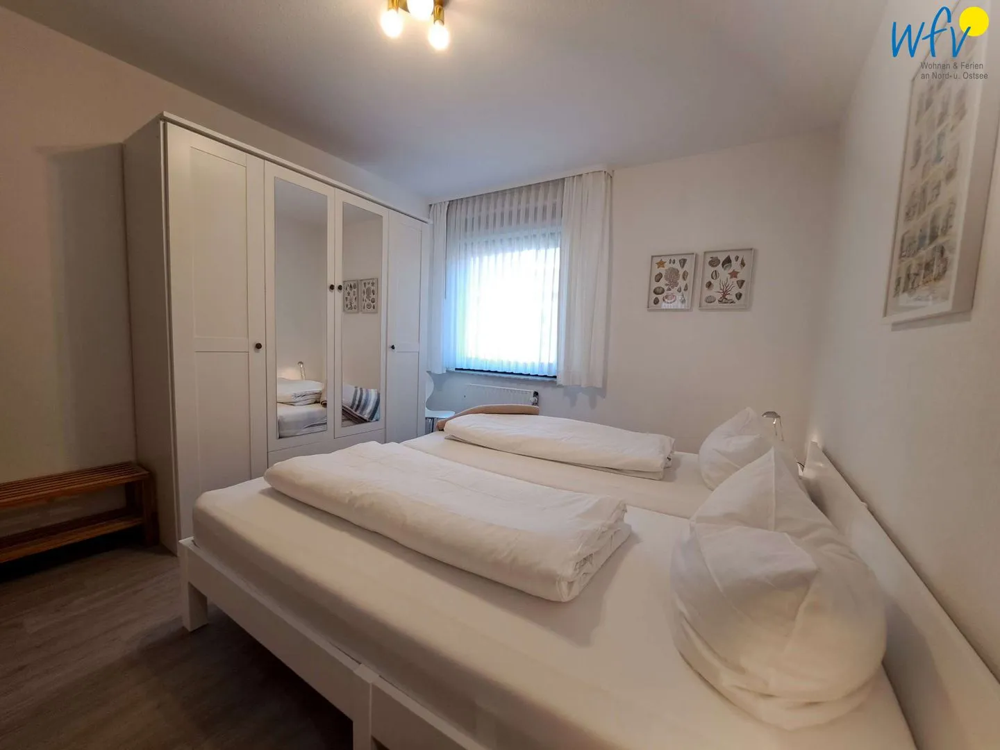 Haus Bonhuis Ferienwohnung Gartenblick Borkum - Schlafzimmer
