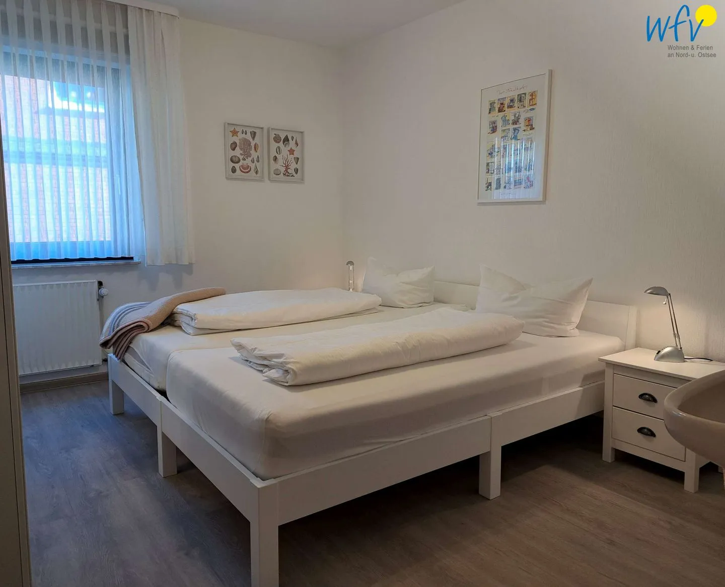Haus Bonhuis Ferienwohnung Gartenblick Borkum - Schlafzimmer