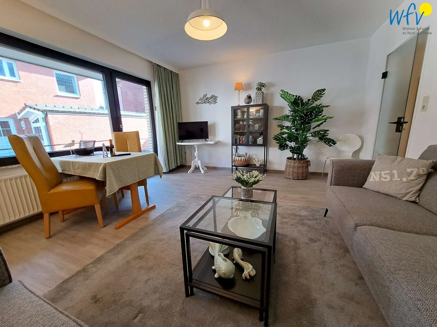 Haus Bonhuis Ferienwohnung Gartenblick Borkum - Wohnzimmer