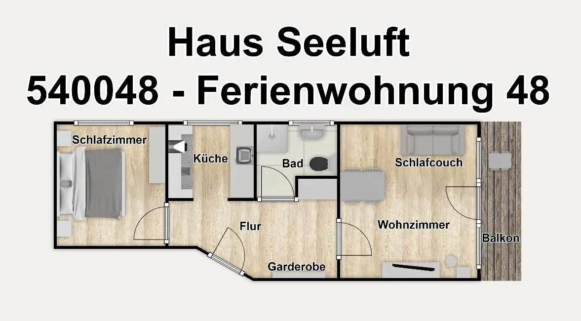 Haus Seeluft Ferienwohnung 48 Wangerooge - Grundriss