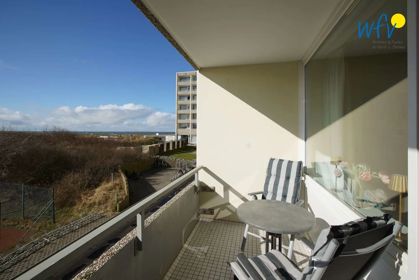 Ferienhaus Seeblick Ferienwohnung 3 Borkum - Balkon