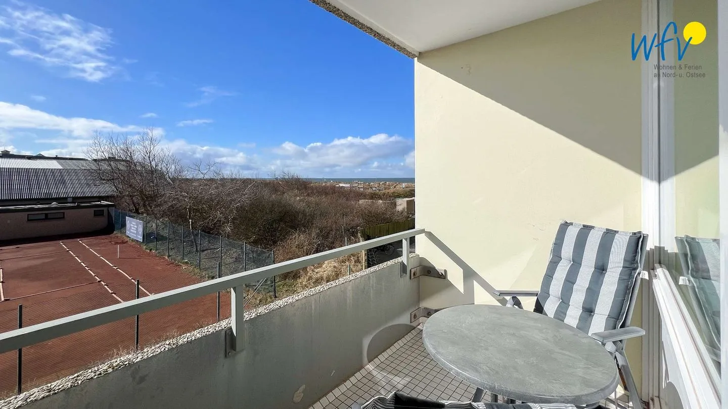Ferienhaus Seeblick Ferienwohnung 3 Borkum - Balkon