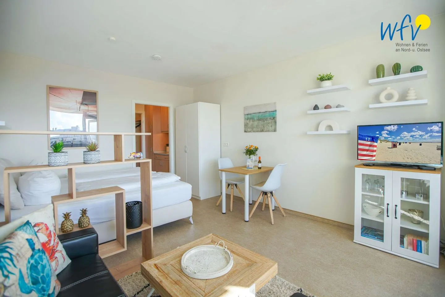 Ferienhaus Seeblick Ferienwohnung 3 Borkum - Wohnzimmer