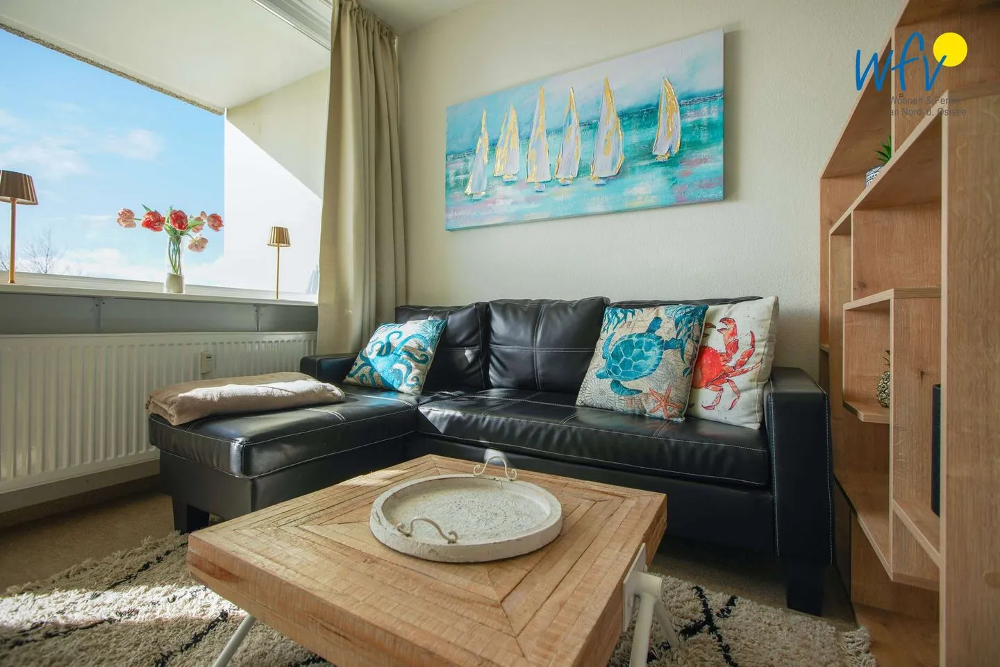 Ferienhaus Seeblick Ferienwohnung 3 Borkum - Wohnzimmer