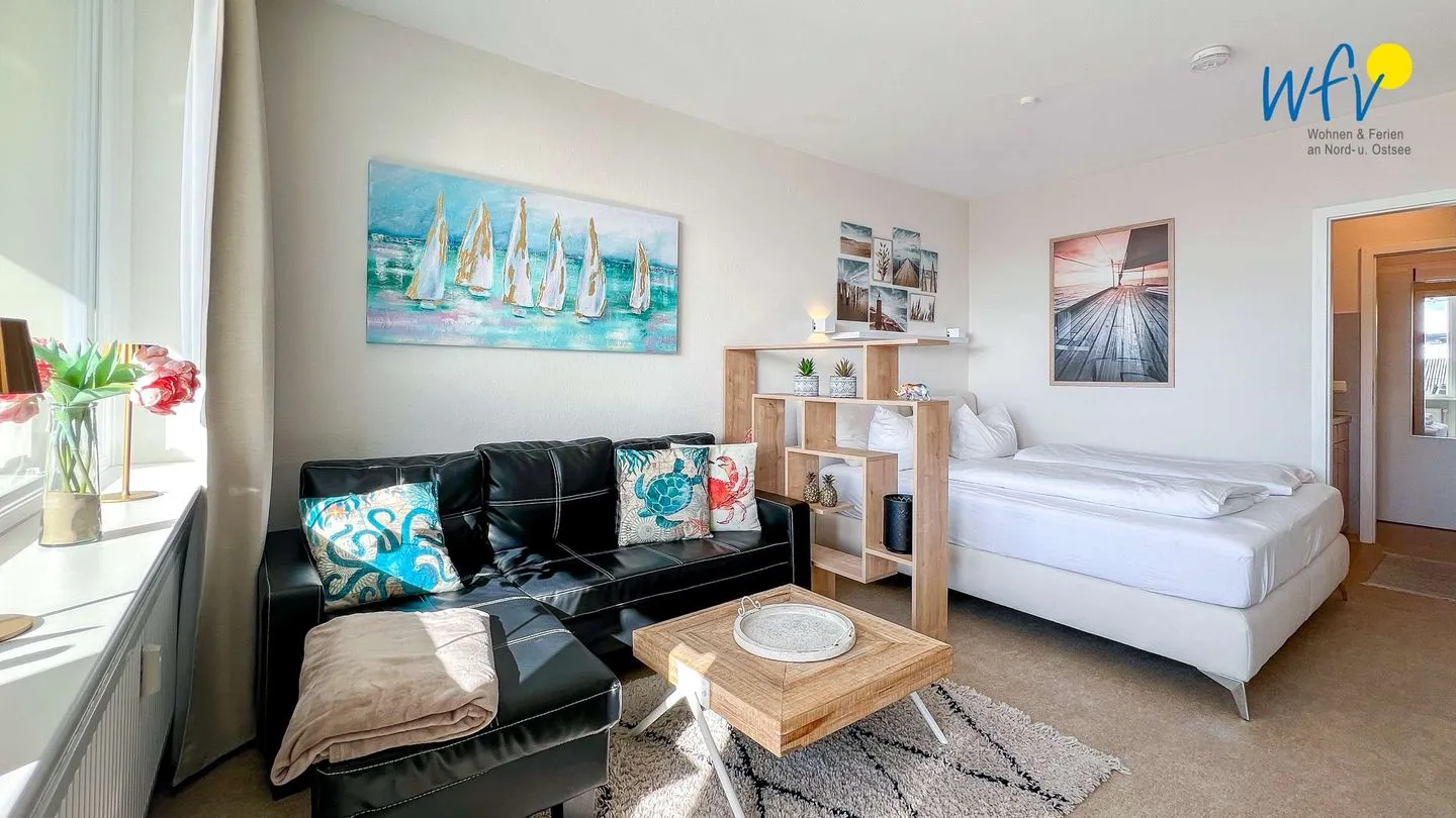 Ferienhaus Seeblick Ferienwohnung 3 Borkum - Wohnzimmer