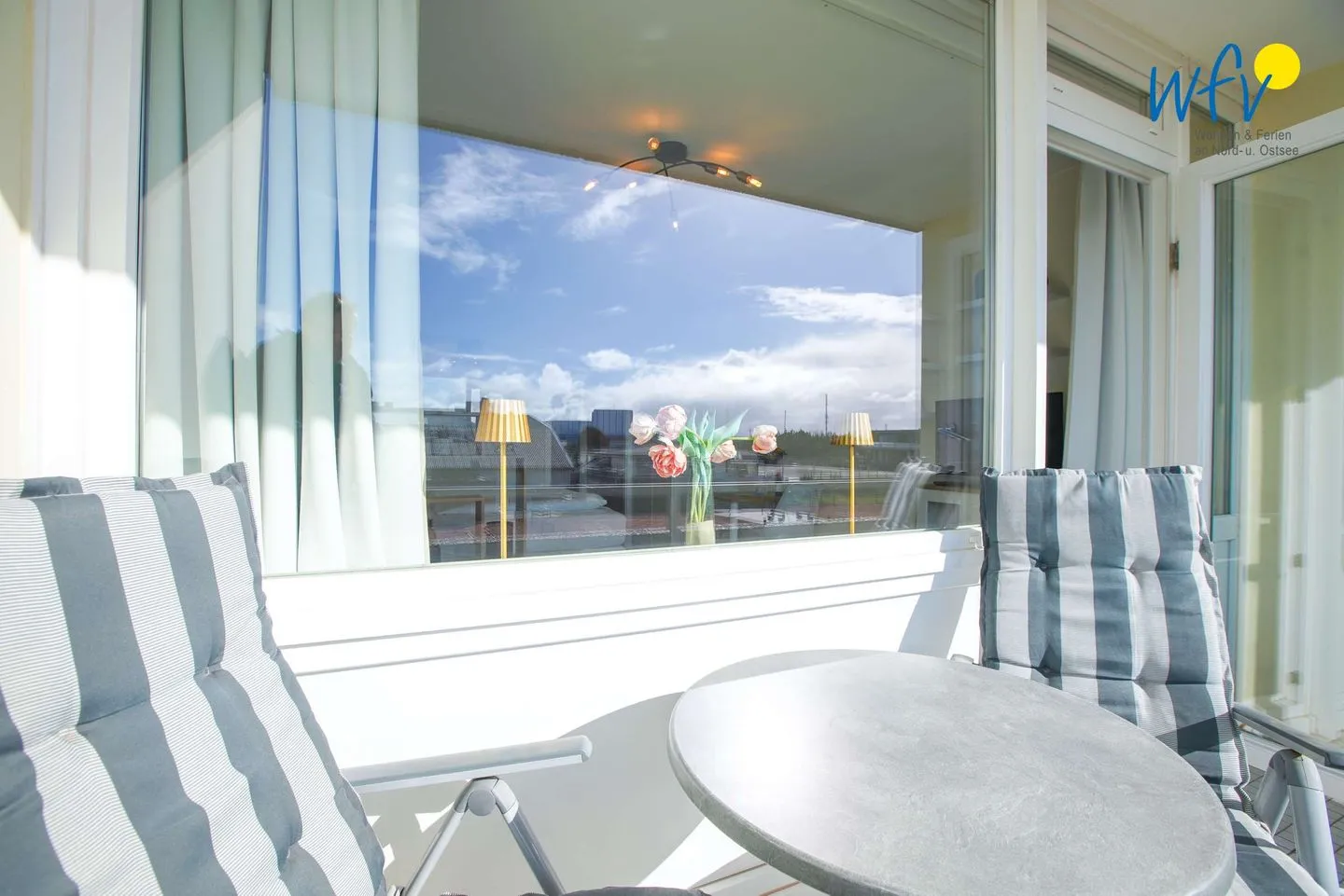 Ferienhaus Seeblick Ferienwohnung 3 Borkum - Balkon