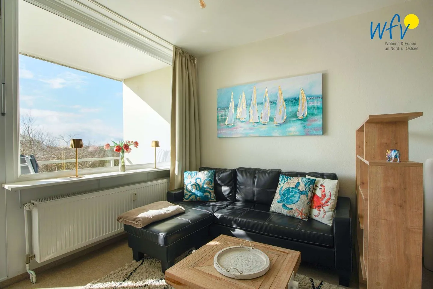 Ferienhaus Seeblick Ferienwohnung 3 Borkum - Wohnzimmer