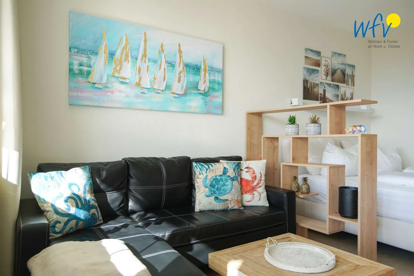 Ferienhaus Seeblick Ferienwohnung 3 Borkum - Wohnzimmer