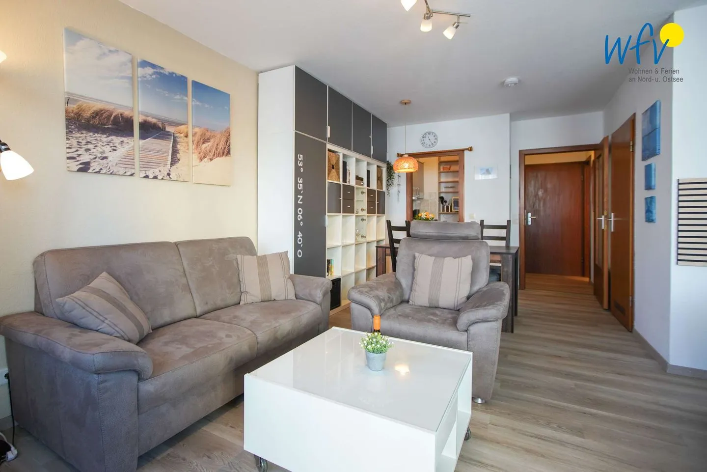 Ferienhaus Seeblick Ferienwohnung 28 Borkum - Wohnzimmer