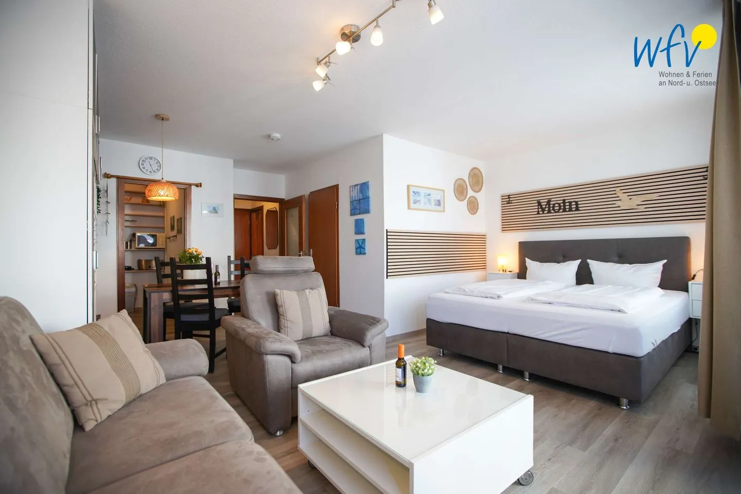 Ferienhaus Seeblick Ferienwohnung 28 Borkum - Wohnzimmer