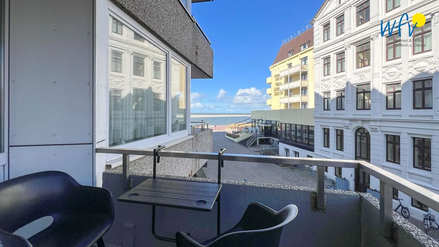 Ferienhaus Seeblick Ferienwohnung 28 Borkum - Balkon