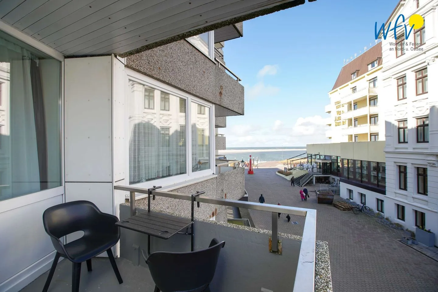 Ferienhaus Seeblick Ferienwohnung 28 Borkum - Balkon