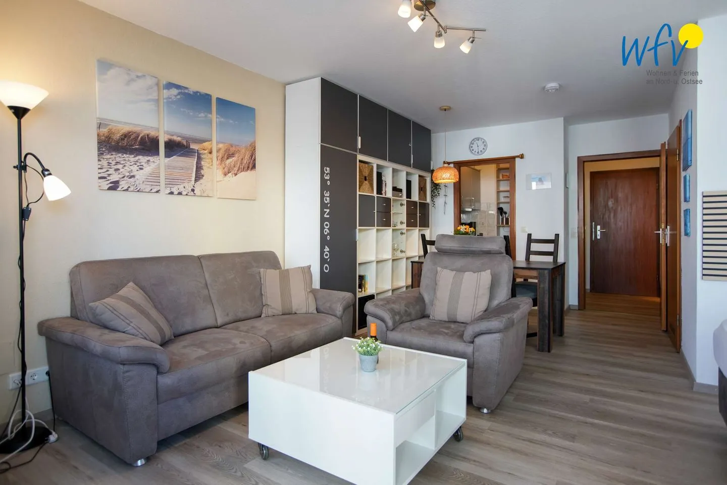 Ferienhaus Seeblick Ferienwohnung 28 Borkum - Wohnzimmer