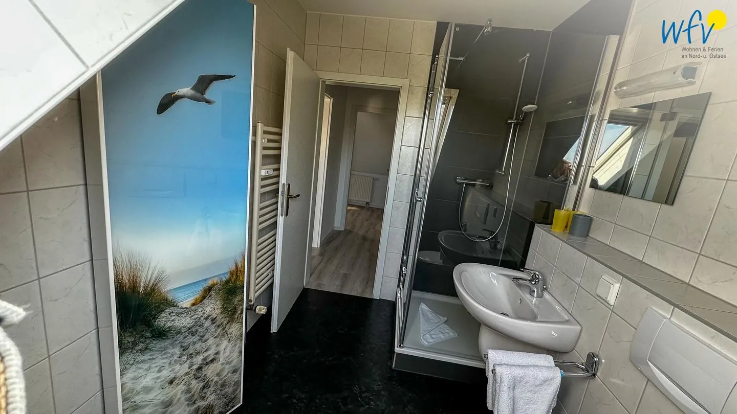 Haus Windland Ferienwohnung 10 Rügen - Dranske - Badezimmer
