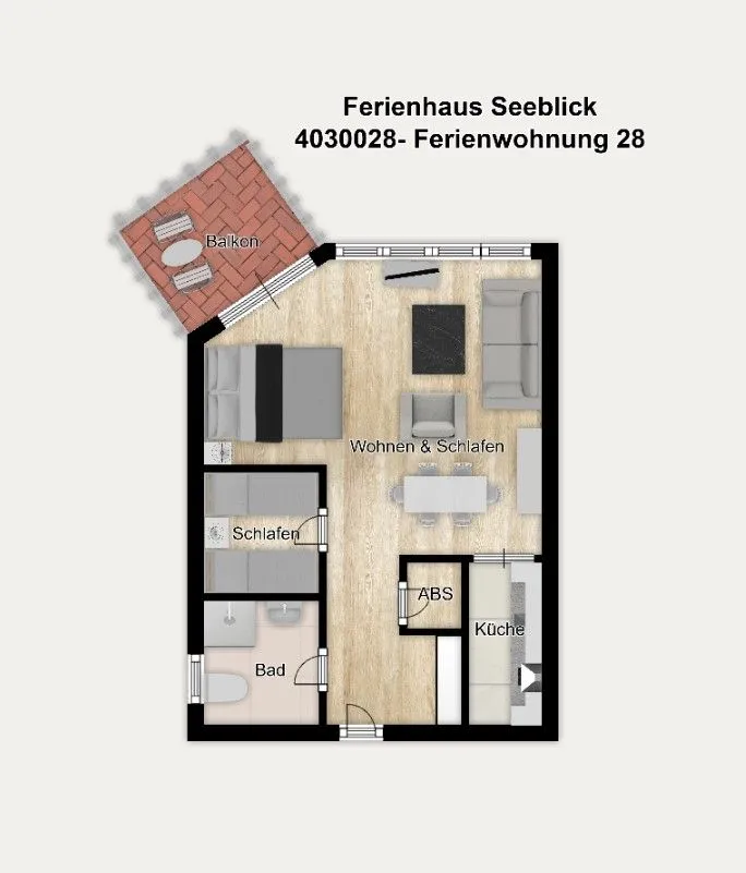 Ferienhaus Seeblick Ferienwohnung 28 Borkum - Grundriss