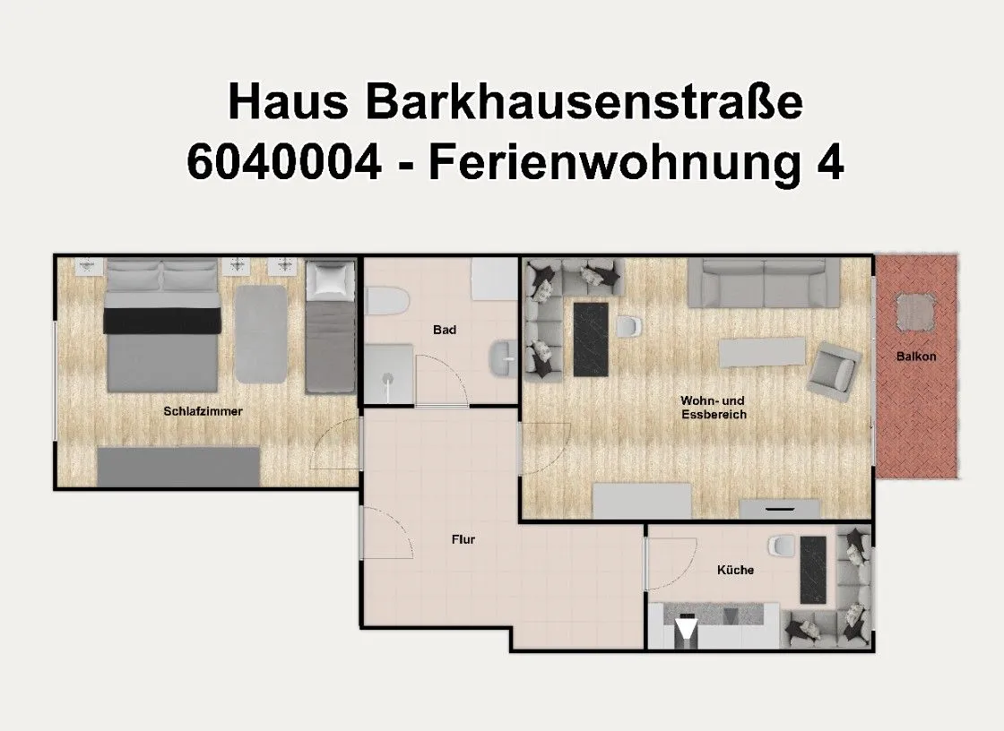 Haus Barkhausenstraße 26 Ferienwohnung 4 Langeoog - Grundriss