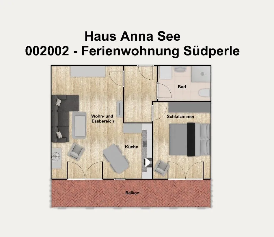 Haus Anna See Ferienwohnung Südperle Wangerooge - Grundriss