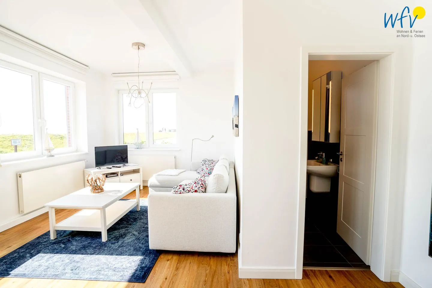 Haus Süderoog Ferienwohnung Vördör Juist - Wohnzimmer