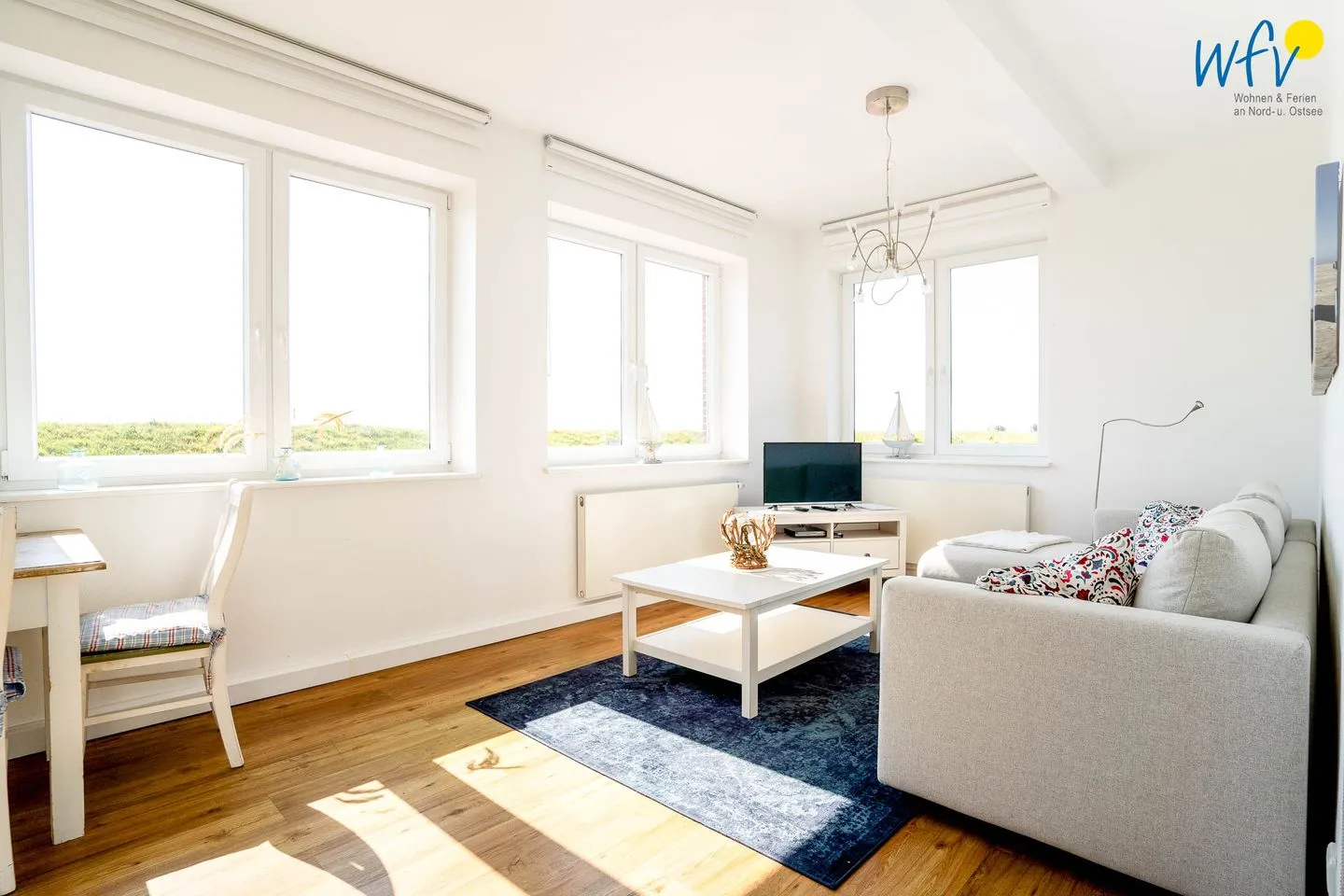 Haus Süderoog Ferienwohnung Vördör Juist - Wohnzimmer