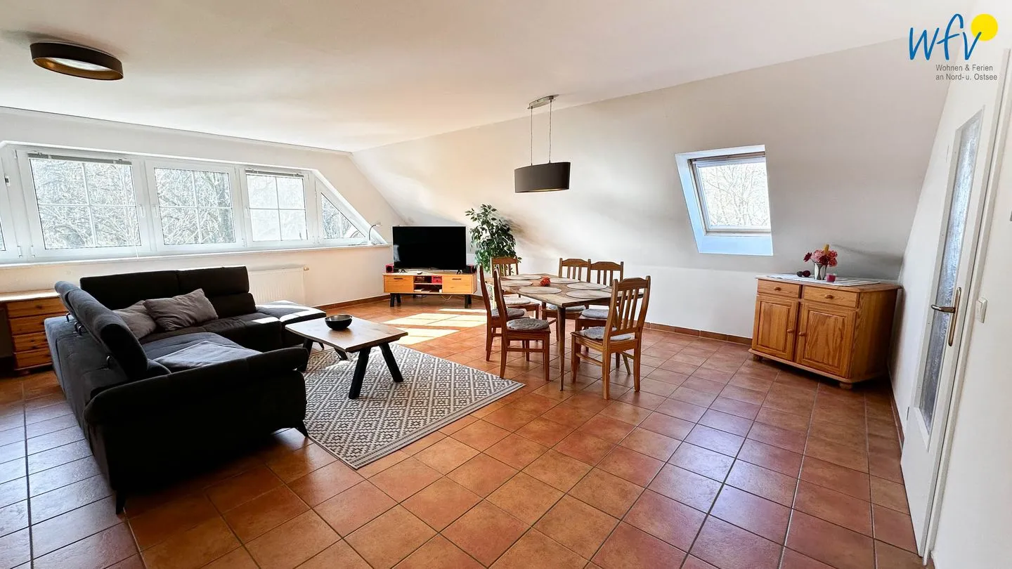 Haus Windland Ferienwohnung Boddenblick Rügen - Dranske - Wohnzimmer